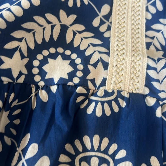 Saiph Lab White and Blue Cotton Dress - Picture 11 of 16